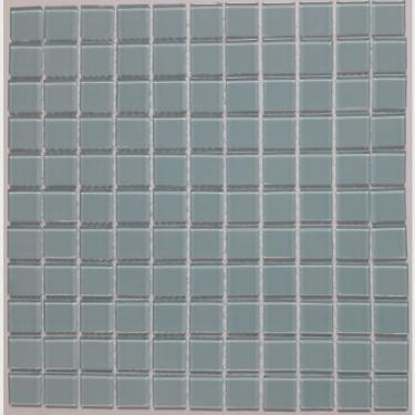 Imagem de Pastilha de Vidro Quadrados de 2,5cm Cristal Glass Mosaic 30cmx30cm (Placas)