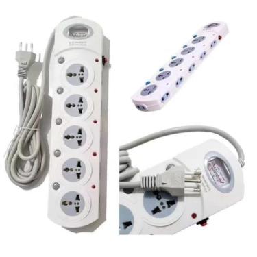 Imagem de Régua Extensão elétrica 16 Tomadas Universal Bivolt 3 Metros