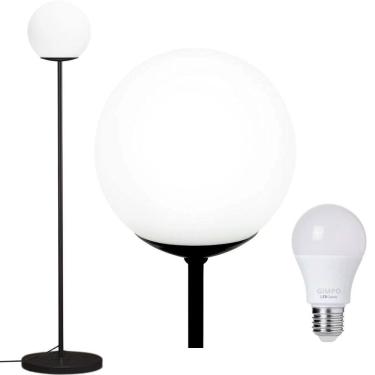 Imagem de Luminária Poste Piso 169Cm Jabuticaba Mármore Globo Gimpo