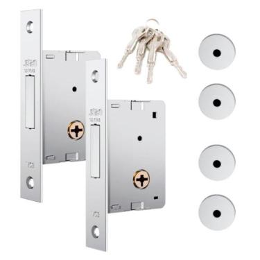 Imagem de Fechadura Trava de Segurança 1001 Par Stam c/ 4 Chaves Tetra