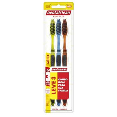 Imagem de Dentalclean Escova de Dente Basic Plus Leve 3 Pague 2 - Média