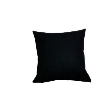 Imagem de Capas Almofadas Tecido Algodão 65x65 Cores Lisas  Nallu Decor, Preta