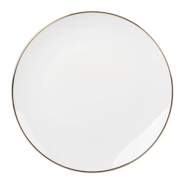 Imagem de Prato para sobremesa Legacy Gold em porcelana D19,2cm branco