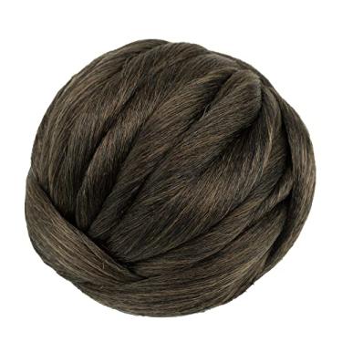 Imagem de IMISSU Cobertura de cabelo trançado chignon dançarina rosquinha apliques scrunchies coque de cabelo peruca updo para mulheres (M2 Castanho Misto)