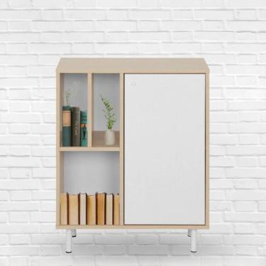 Imagem de Armário Para Escritório Baixo 1 Porta 5 Nichos Colab - Caemmun