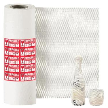 Imagem de Papel de embalagem de favo de mel 38 cm x 60 m branco