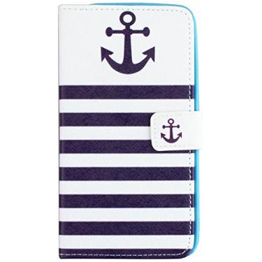 Imagem de MaryJane Capa tipo carteira de couro com listras e suporte para Samsung Galaxy Note 3 N9000 N9002 - Embalagem de varejo - Multi