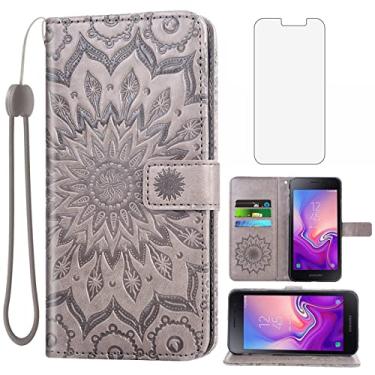 Imagem de Capa de telefone para Samsung Galaxy J2 Pure J2 Core J 2 Dash 2J Shine Capa carteira com protetor de tela de vidro temperado, suporte para cartão, suporte de célula TPU J2Core J2Dash J2Pure J2Shine