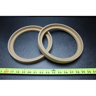Imagem de 2 Anéis de alto-falante MDF espaçador 8 BZ bisel polegada madeira 3/4 caixa de fibra de vidro espessa anel -8BZ