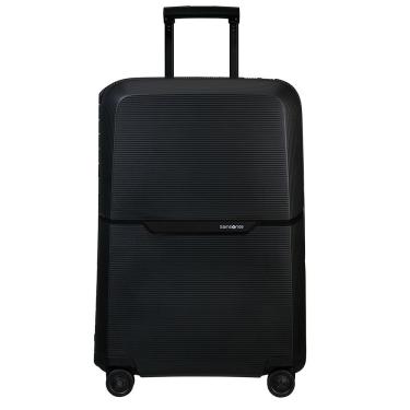 Imagem de Mala Média Magnum Eco Samsonite Polipropileno Cadeado Tsa 4 Rodas Duplas Giro 360 M Preto