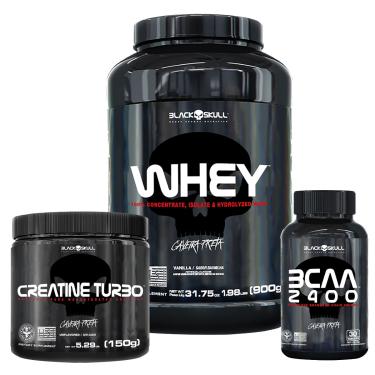 Imagem de Kit Whey + BCAA + Creatina Kit Whey Baunilha + BCAA + Creatina