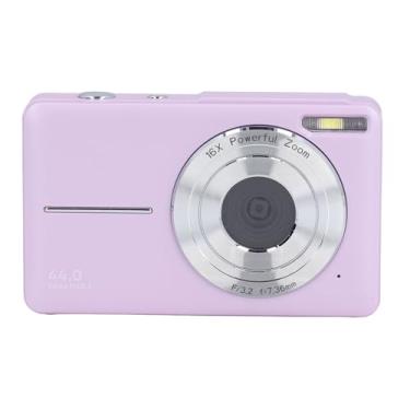 Imagem de Câmera digital HD de 44 MP, vídeo 1080p, zoom de 16x, tela de 6 cm, filtro de beleza, foco automático, bateria grande, compacta e personalizada, para gravação de viagens e vida (roxa)