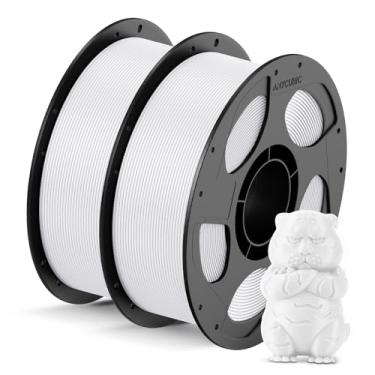 Imagem de ANYCUBIC Filamento PLA para impressora 3D, filamento PLA de impressão 3D RFID, precisão dimensional de 1,75 mm, precisão dimensional +/- 0,02 mm, carretel de 1 kg (1 kg), 2 kg branco brilhante +