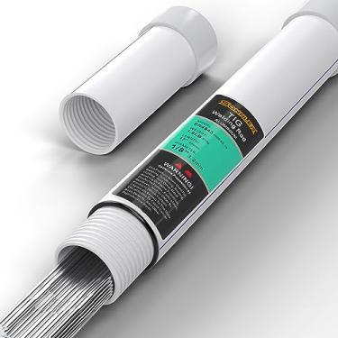 Imagem de Haste de solda TIG de alumínio 1/20.3 cmx 40.6 cm 0.8 kg, ER4043 Haste de enchimento de fio de soldagem baixa resistência à corrosão, acessórios de soldagem TIG