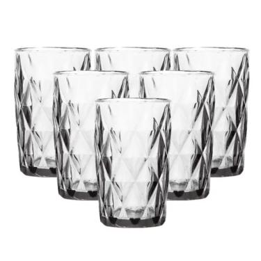 Imagem de Jogo De Copo Vidro Diamond 350ml Alto 6 Unidades - água, Suco, Refresco