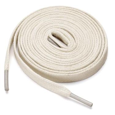 Imagem de Uxcell 2 pares de botas de couro de algodão encerado casuais com cadarços planos para homens e mulheres, Bege, 180cm / 70.86"