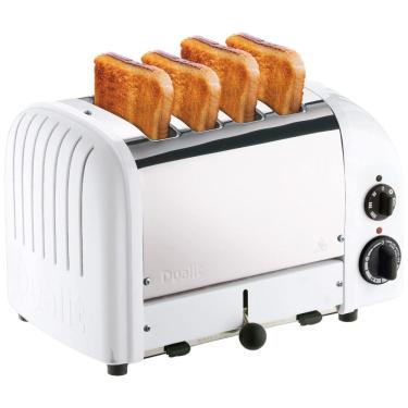 Imagem de Torradeira Elétrica 4 Fatias com 3 Níveis de Tostagem, Branca, 110v, DUALIT 47153, Branco