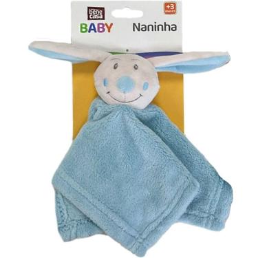 Imagem de Naninha Para Bebê Soninho Encantado 27x27cm Coelho Azul