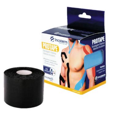 Imagem de Bandagem adesiva elástica Incoterm Protape preta