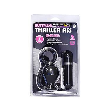 Imagem de Plug Anal Esfera com Anel Peniano e 10 Vibrações, Nanma, Preto