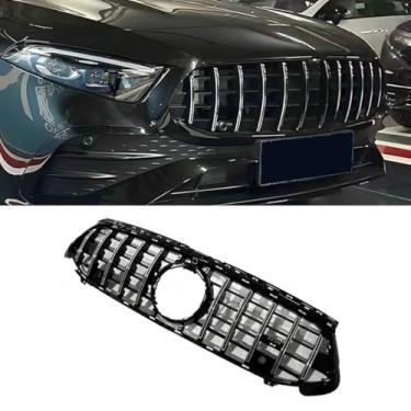 Imagem de Grade de para-choque de carro tiras decorativas kit de carroceria grade de corrida grade de para-choque dianteiro para A-Class W177 GT 2023-2024 (prata)