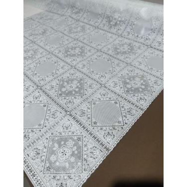 Imagem de Toalha de Mesa Plástica Rendada - Corte RETO 1 mt - Leia descrição Toa