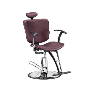 Imagem de Cadeira de Cabelereiro e Salão de Beleza Reclinável Hidráulica Dompel Luna Roxo
