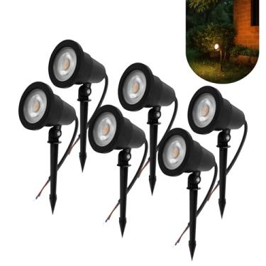 Imagem de Kit 6 Luminária Espeto Jardim Com Lâmpada Led 10w Cor Branco Quente