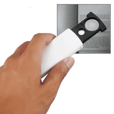 Imagem de Lupa Lente Ampliação 20x e 45x Com Luz LED Para Leitura Idosos, Bolso 