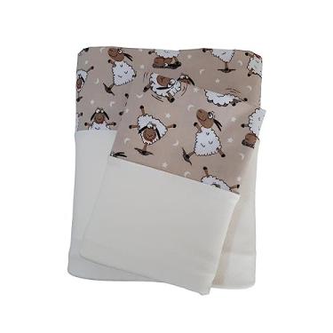 Imagem de Jogo de Lençol Mini Cama 3 Peças Malha 100% Algodão Ovelha Bege Malha Cru Arrumadinho