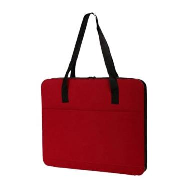 Imagem de MERIGLARE Estojo organizador de carrinhos de brinquedo portátil com 52 compartimentos, estojo de feltro leve e fácil de transportar para crianças, carrinhos, Vermelho