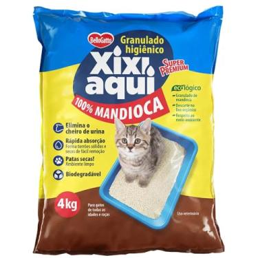 Imagem de Areia Xixi Aqui, Granulado Higiênico de Mandioca para Gatos, 4kg