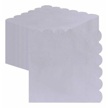 Imagem de SietDESEO 50 guardanapos prateados de 3 camadas, descartáveis, dobrados, 13 x 12 cm, guardanapos de coquetel recortados de papel para jantar, casamento, festa de aniversário