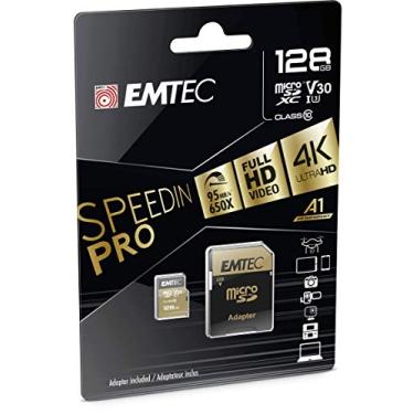 Imagem de Emtec SPEEDIN' microSD Classe 10 V30 UHS-I U3 (128 GB)