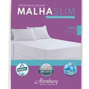 Imagem de Protetor de Colchão Solteiro c/ Elástico Malha Slim Impermeável Altenb