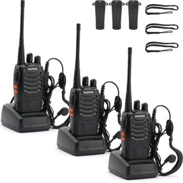 Imagem de Walkie Talkies BAOFENG 888S de longo alcance, 3 km com fones de ouvido