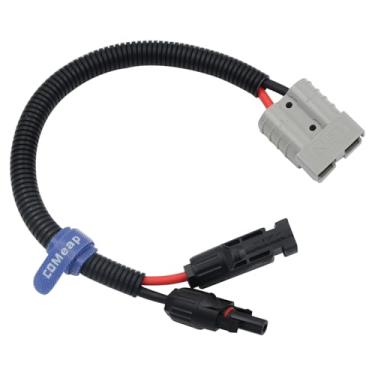 Imagem de COMeap Cabo inversor de conector de painel solar de 10 AWG, compatível com adaptador Anderson MC-4 a 50A/600V Anderson, cabo de extensão de carga para gerador solar, kit de carregador de bateria de