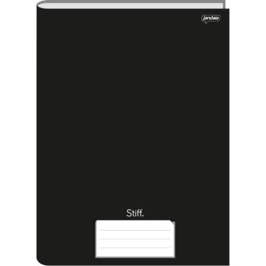 Imagem de Caderno Brochura 1/4 Capa Dura Stiff 96 Folhas Preto 05unid