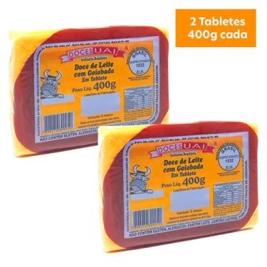 Imagem de Kit com 2 Doces de Leite c/ Goiabada Tablete Doces Uai 400g
