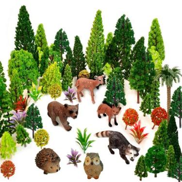 Imagem de Model Train Scenery OrgMemory Animal Trees com figuras de 4 a 16 cm