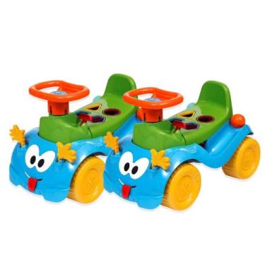 Imagem de Combo 2 Totokinhas Motoca Triciclo Infantil Peças Geométricas Buzina D