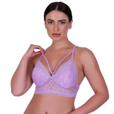 Imagem de Sutiã com Bojo de Tirinhas Renda Strappy Silvana - NAKA MODAS, P, Roxo