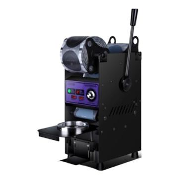 Imagem de Máquina de selagem de copos de plástico, seladora de copos de plástico, seladora manual comercial, máquina seladora de chá de leite, máquina seladora semiautomática de xícara de chá de leite, máquina