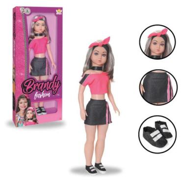 Imagem de Boneca Brandy Esporte Estilosa 75cm com Faixa na Cabeça e Sapato de Br