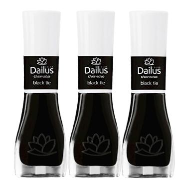 Imagem de Kit 3 Esmalte Dailus Color Cor Black Tie com 8ml