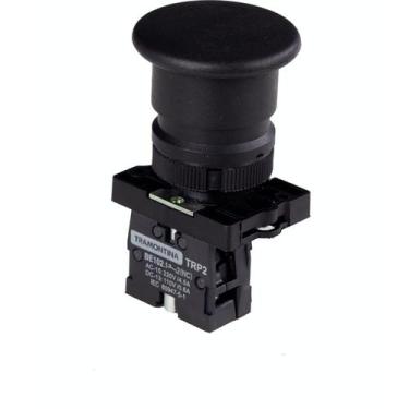 Imagem de Botão Cogumelo Tramontina TRP2-EC22 1NF Preto com Base de Plástico