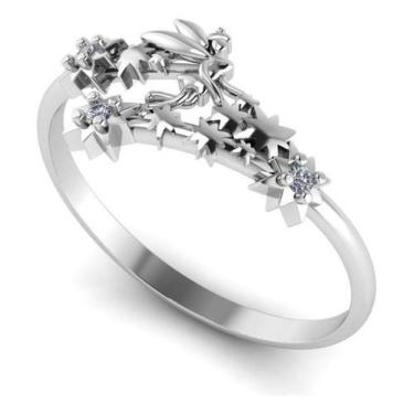 Imagem de Anel Princesas Sininho Fadinha Em Prata 925 Com Caixinha - Loja das Pr