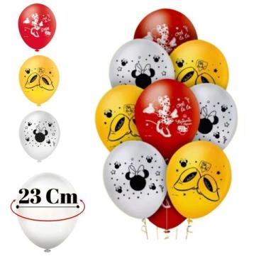 Imagem de Balao N9 Tema Minnie Mouse Decoraçao Evento Festa Bexiga - Crgfestas