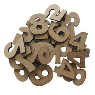 Imagem de Kit 30 Letras, Números Ou Vogais Artesanato Mdf 3,5cm - Magazine Ribei