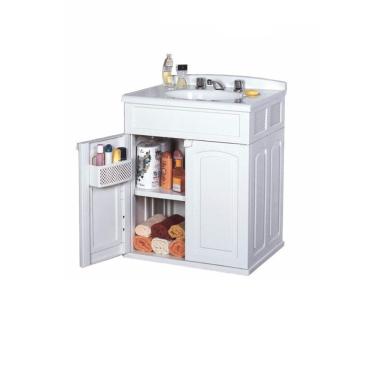 Imagem de Gabinete com Cuba todo em Plástico GabMax Branco Astra